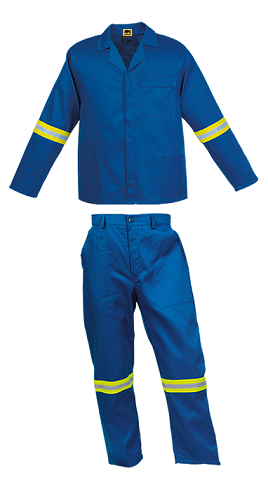 Royal Blue Overalls with Reflective Tape | Taurus Workwear