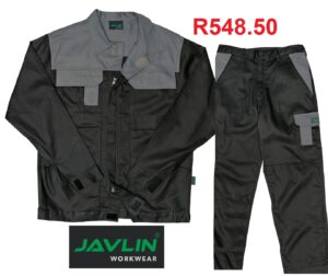Javlin Premium Black and Grey Two Tone J54 - 100% cotton Conti Suit Overalls