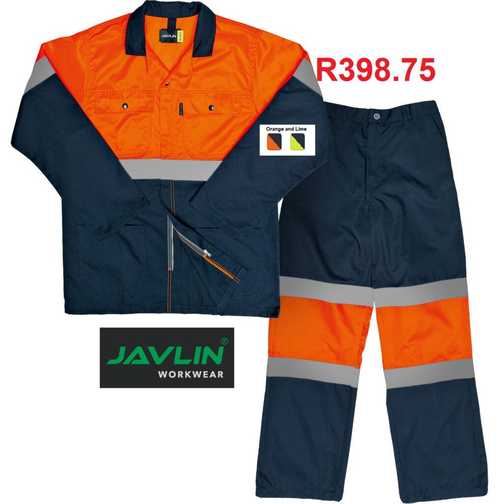 Two Tone Orange and Navy Hi-Visibility Reflective Conti Suit Overalls ...